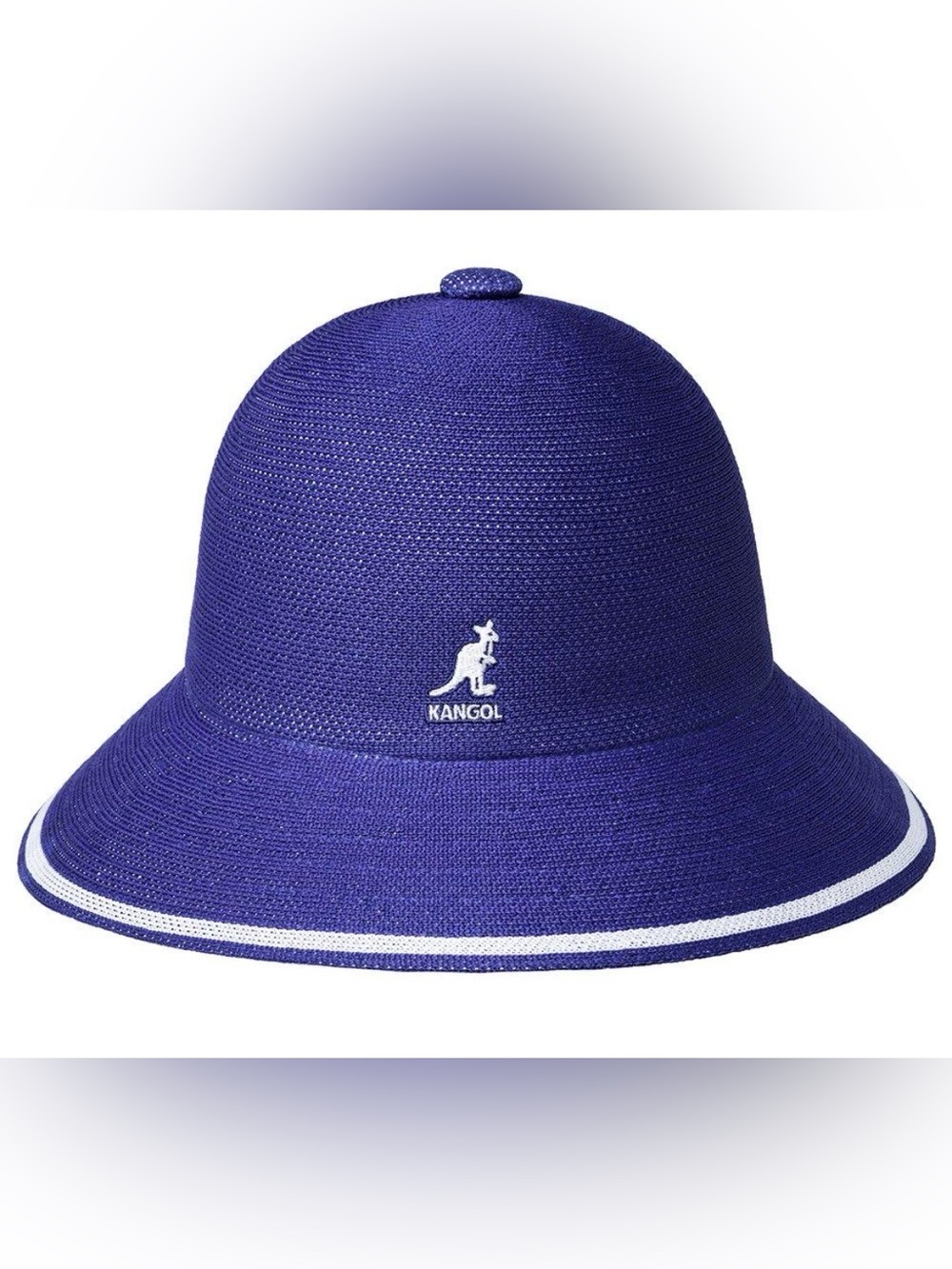 Kangol tropic womens Royal Purple/blue Bucket Hat with White Trim like new